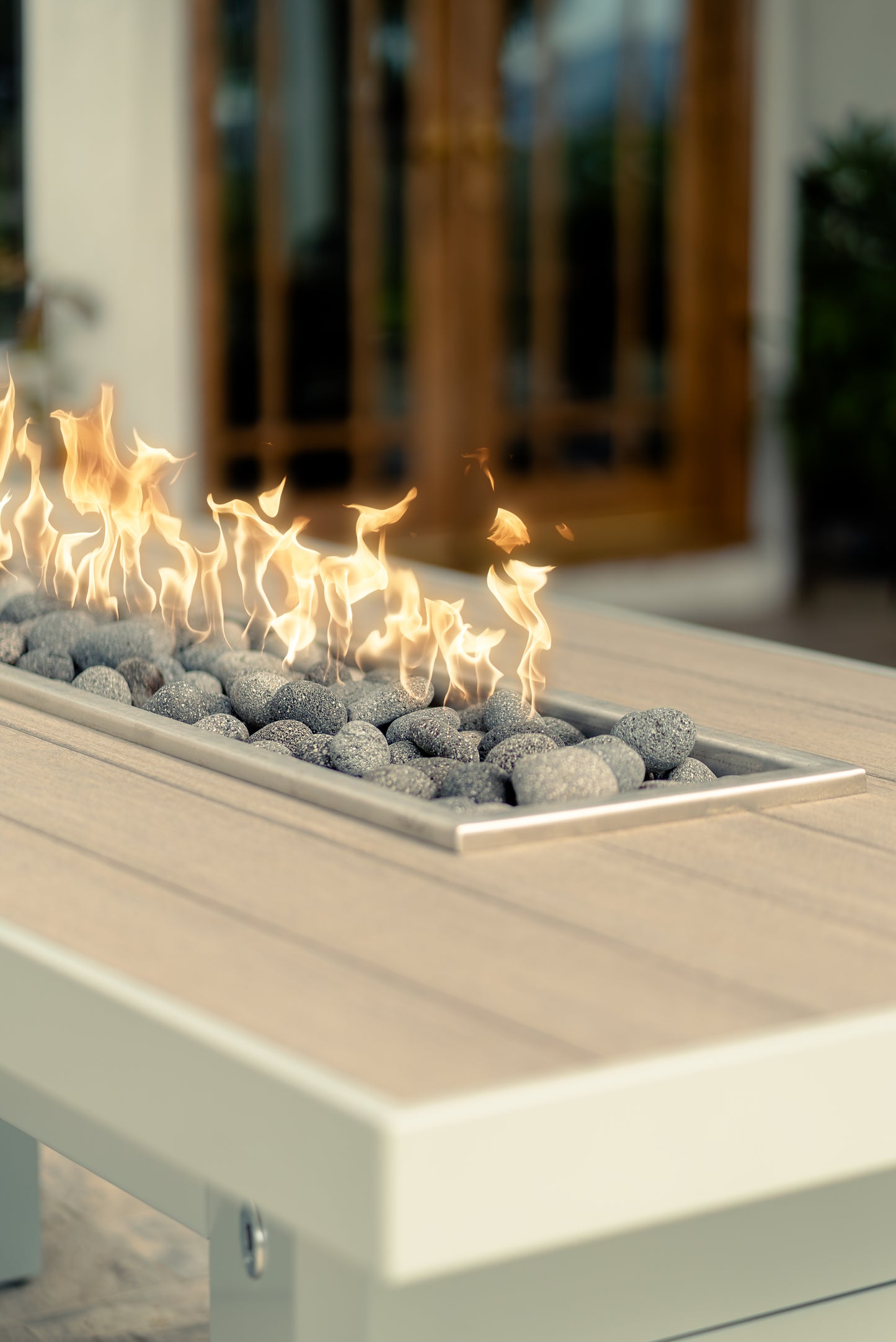 Alameda Powder Coat Steel Fire Table by The Outdoor Plus - Free Cover Included