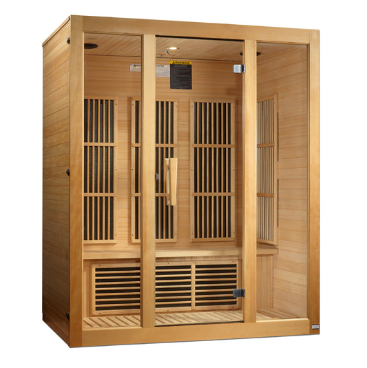 Maxxus Bellevue 3-Person Low EMF (Under 8MG) FAR Infrared Sauna (Canadian Hemlock)