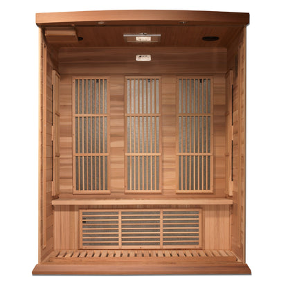 Maxxus 3-Person Low EMF (Under 8MG) FAR Infrared Sauna (Canadian Red Cedar)