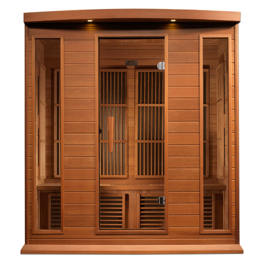 Maxxus 4-Person Low EMF (Under 8MG) FAR Infrared Sauna (Canadian Red Cedar)