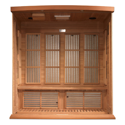 Maxxus 4-Person Low EMF (Under 8MG) FAR Infrared Sauna (Canadian Red Cedar)