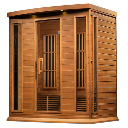 Maxxus 4-Person Low EMF (Under 8MG) FAR Infrared Sauna (Canadian Red Cedar)