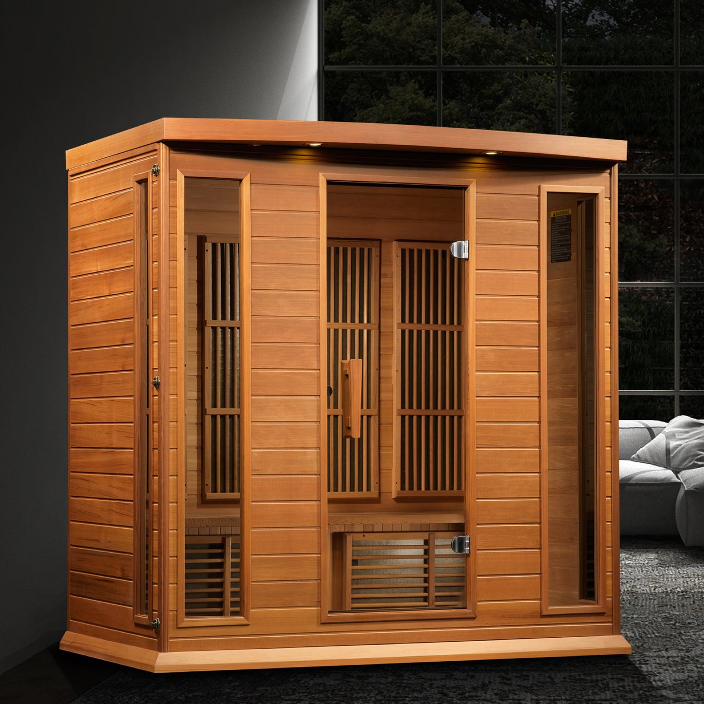 Maxxus 4-Person Low EMF (Under 8MG) FAR Infrared Sauna (Canadian Red Cedar)