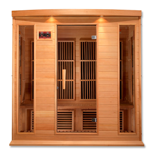 Maxxus 4-Person Low EMF (Under 8MG) FAR Infrared Sauna (Canadian Hemlock)