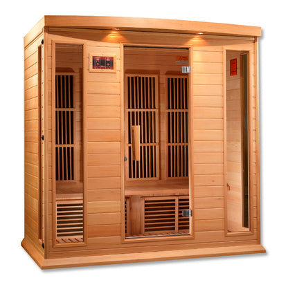 Maxxus 4-Person Low EMF (Under 8MG) FAR Infrared Sauna (Canadian Hemlock)