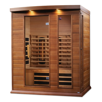 Maxxus 3-Person Full Spectrum Near Zero EMF (Under 2MG) FAR Infrared Sauna (Canadian Red Cedar)