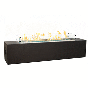 American Fyre Designs Milan Low Linear Firetable with Electronic Ignition + Free Cover