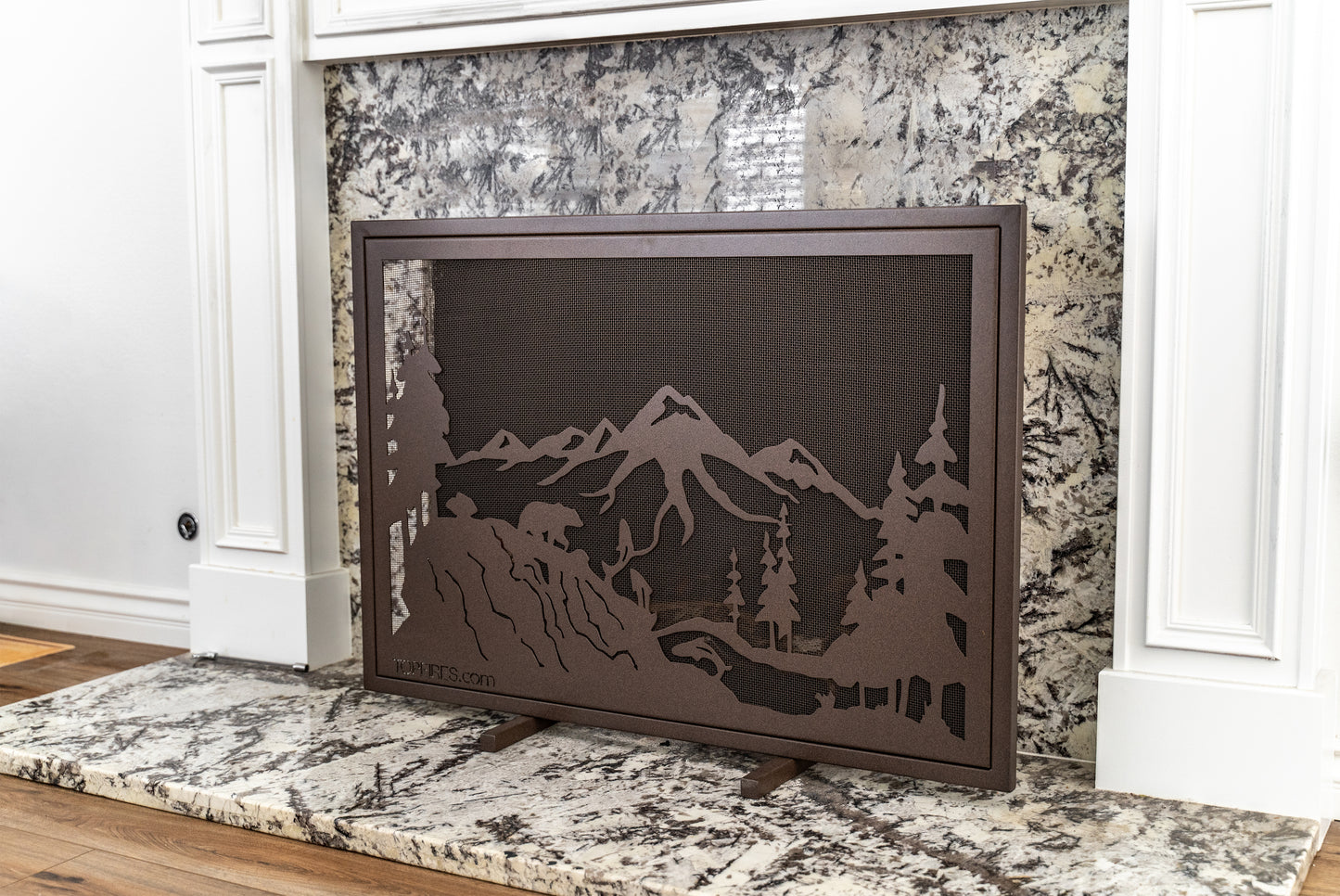 The Outdoor Plus Fireplace Screen 40" X 30" - Powder Coated