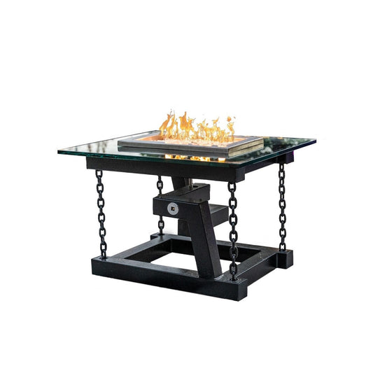 Newton Powder Coated Fire Pit / Chain Support by The Outdoor Plus - Free Cover Included