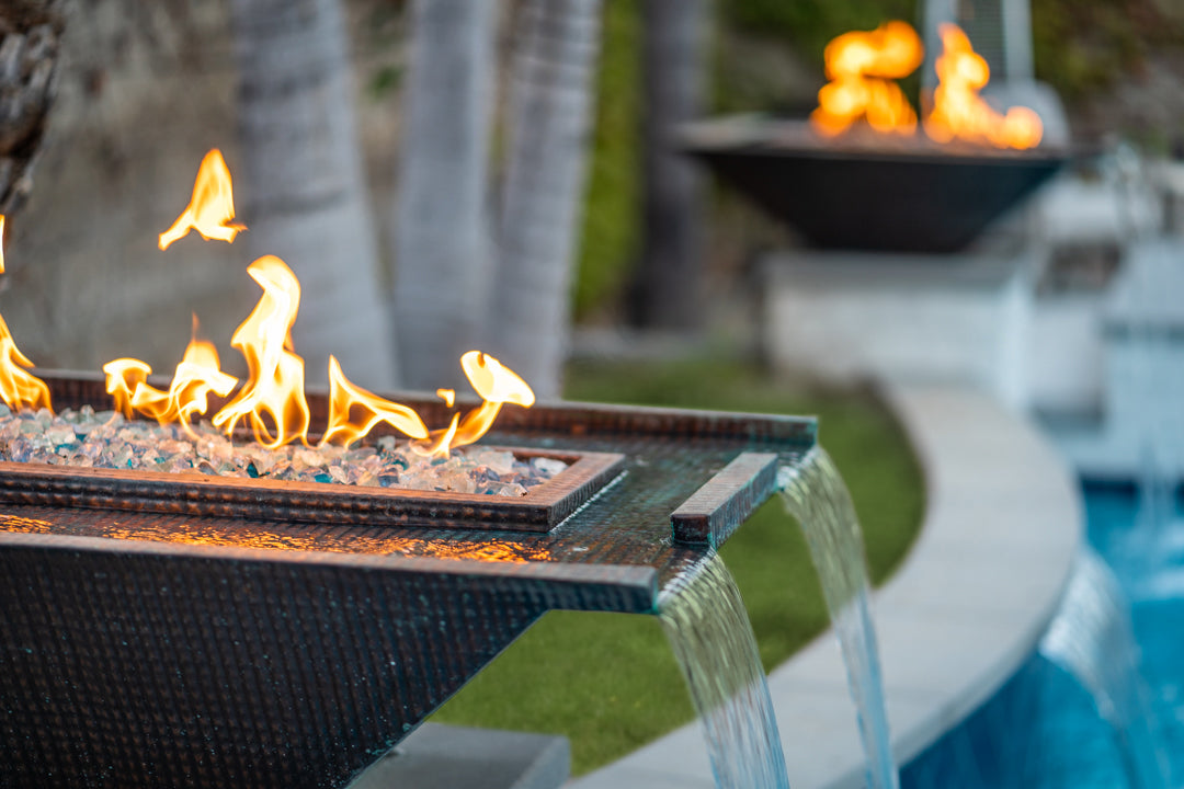 The Outdoor Plus Nile Hammered Copper Fire & Water Bowl + Free Cover