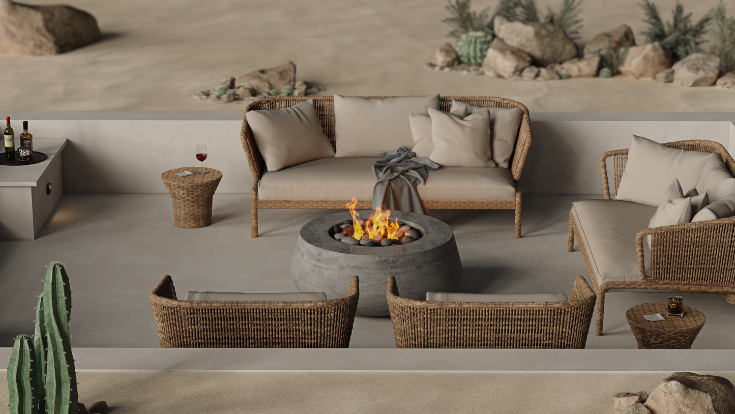 Prism Hardscapes Oasis Fire Bowl + Free Cover
