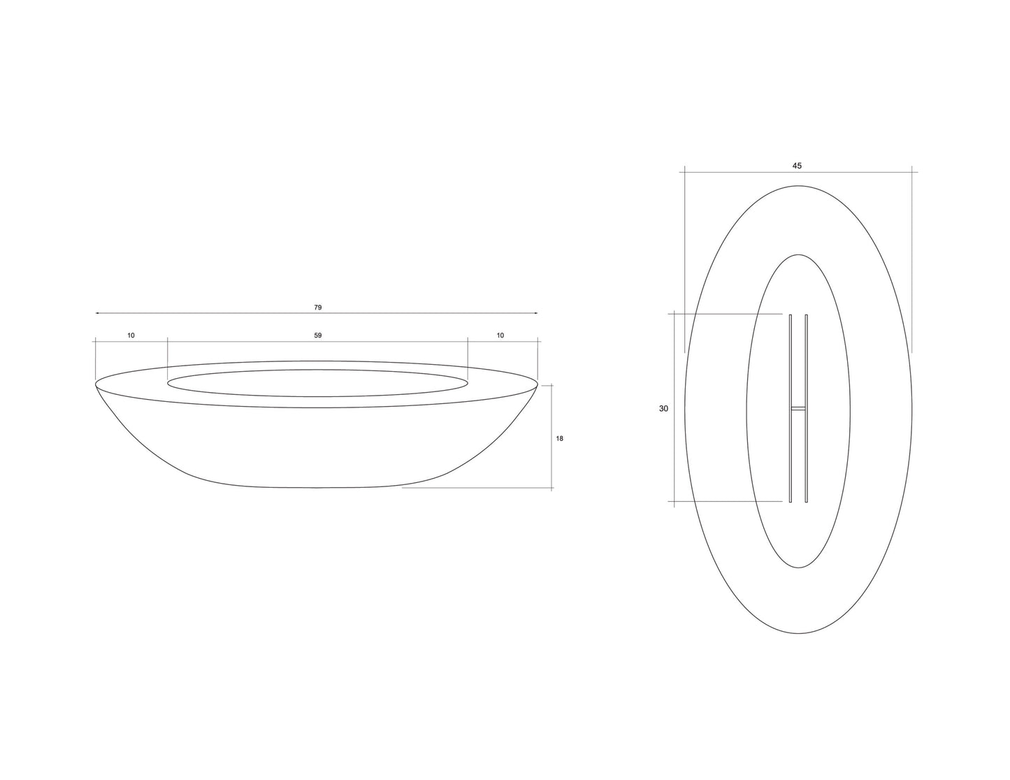 Prism Hardscapes 60" x 36" Ovale Fire Bowl + Free Cover