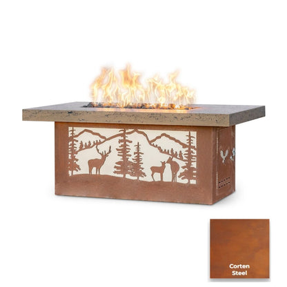 Rectangle Outback Fire Pit / Cattle Ranch Design by The Outdoor Plus - Free Cover Included