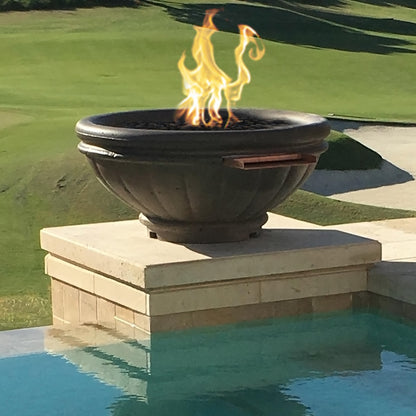 The Outdoor Plus Roma Concrete Fire & Water Bowl - Free Cover