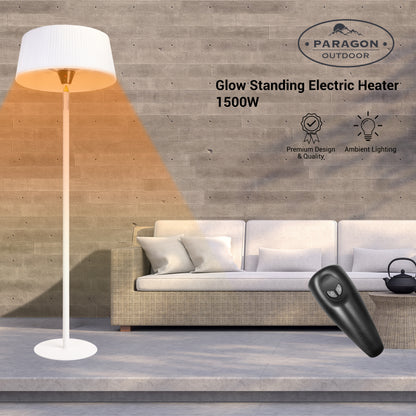 SOL GLOW White Standing Electric Heater, 82.5”, 1500W