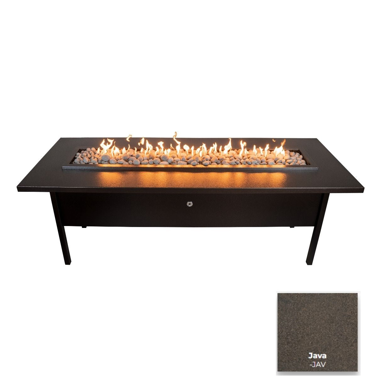 Seashore Metal Fire Table by The Outdoor Plus - Free Cover Included