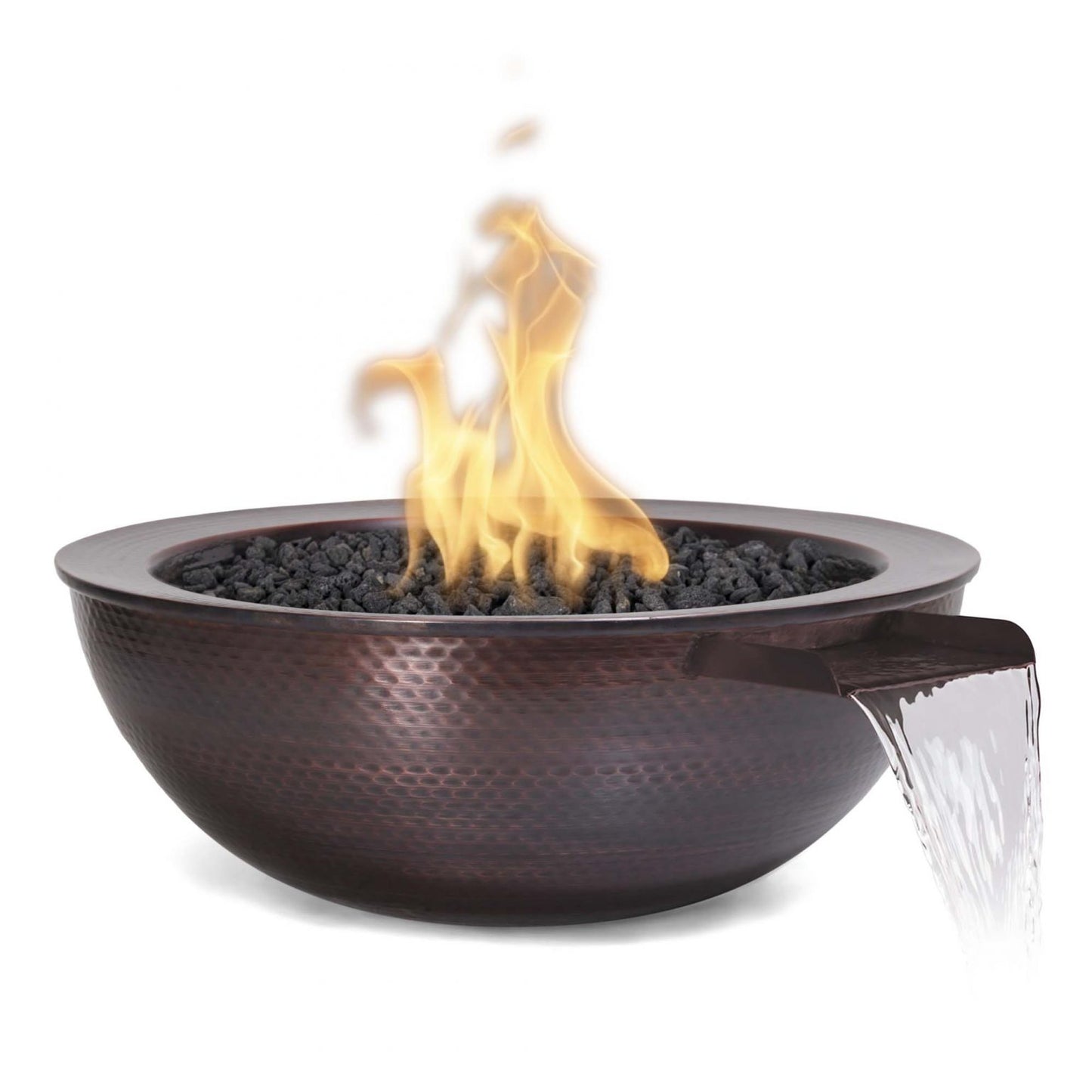 The Outdoor Plus Sedona Copper Fire & Water Bowl - Free Cover