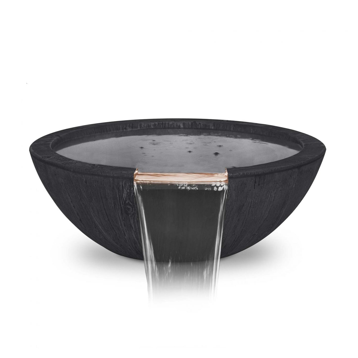 The Outdoor Plus Sedona Wood Grain Concrete Water Bowl + Free Cover