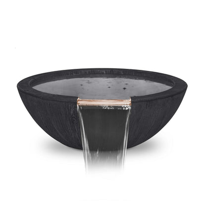 The Outdoor Plus Sedona Wood Grain Concrete Water Bowl + Free Cover