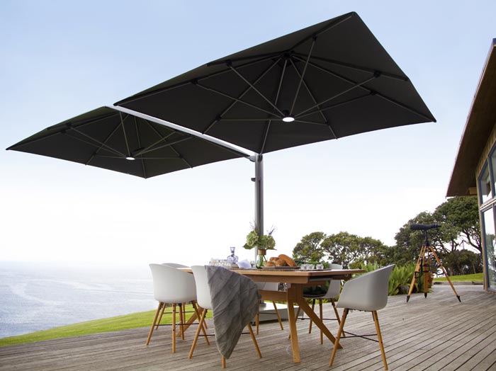 ShadowSpec UNITY Square - Multi-Canopy Cantilever Umbrella