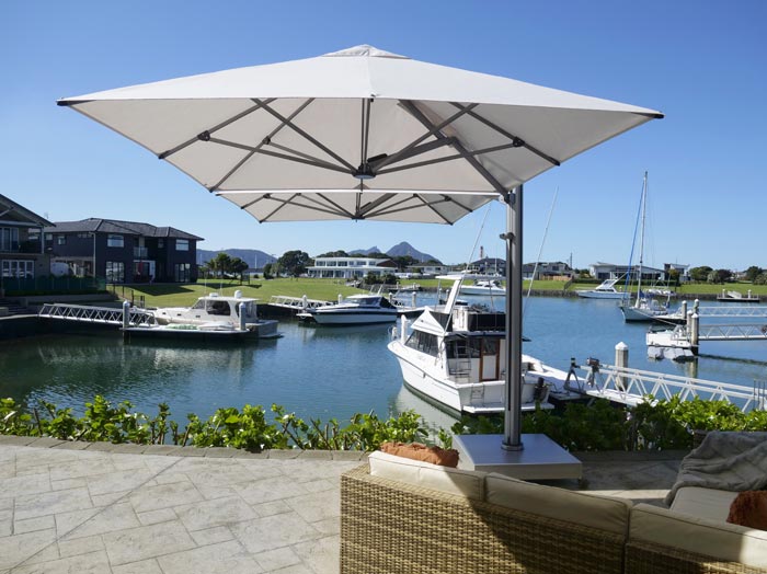 ShadowSpec UNITY Square - Multi-Canopy Cantilever Umbrella