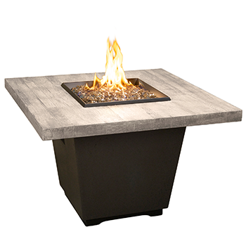 American Fyre Designs Reclaimed Wood Cosmopolitan Square Firetable + Free Cover