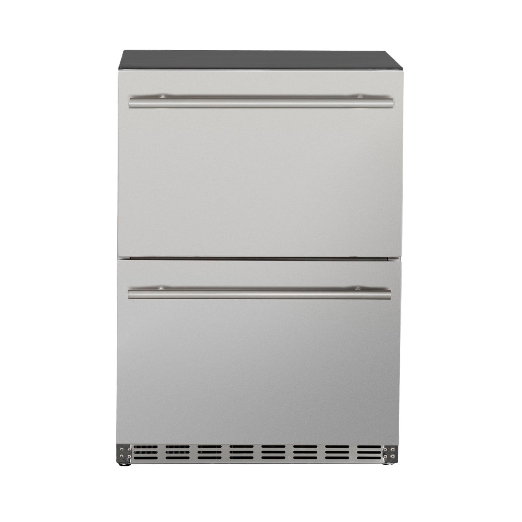 TrueFlame 5.3C Deluxe Outdoor Rated 2-Drawer Fridge - 24"