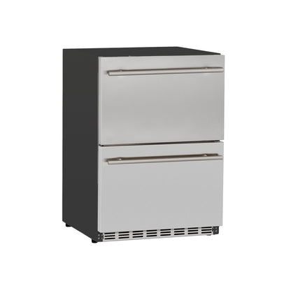 TrueFlame 5.3C Deluxe Outdoor Rated 2-Drawer Fridge - 24"