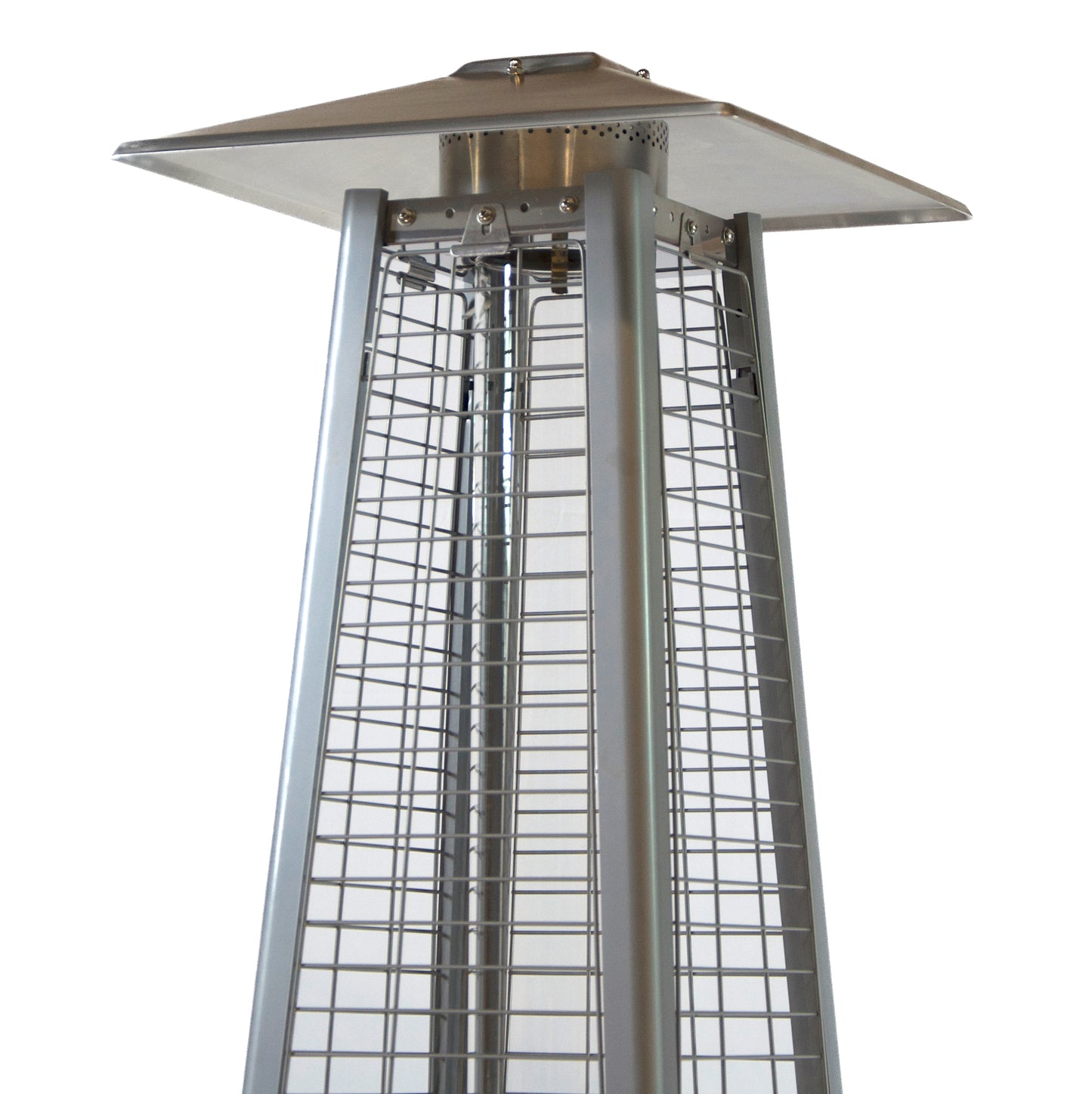 89" Tower Flame Propane Patio Heater - Dark Brown Wicker