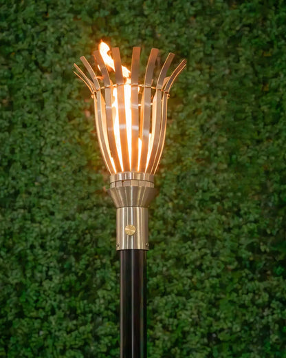 Basket Fire Torch / Stainless Steel by The Outdoor Plus