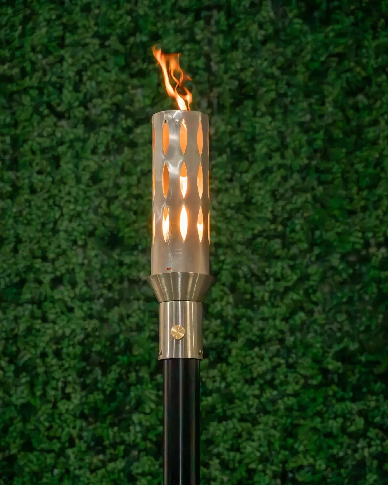 Ellipse Fire Torch / Stainless Steel by The Outdoor Plus - Free Cover Included