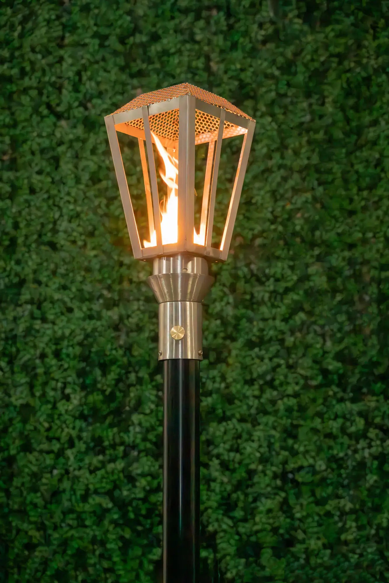 Lantern Fire Torch / Stainless Steel by The Outdoor Plus - Free Cover Included