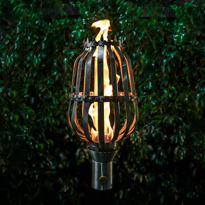 Urn Fire Torch / Stainless Steel by The Outdoor Plus - Free Cover Included