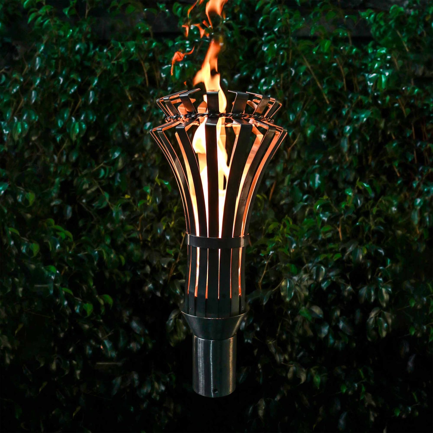 Gothic Fire Torch / Stainless Steel by The Outdoor Plus - Free Cover Included