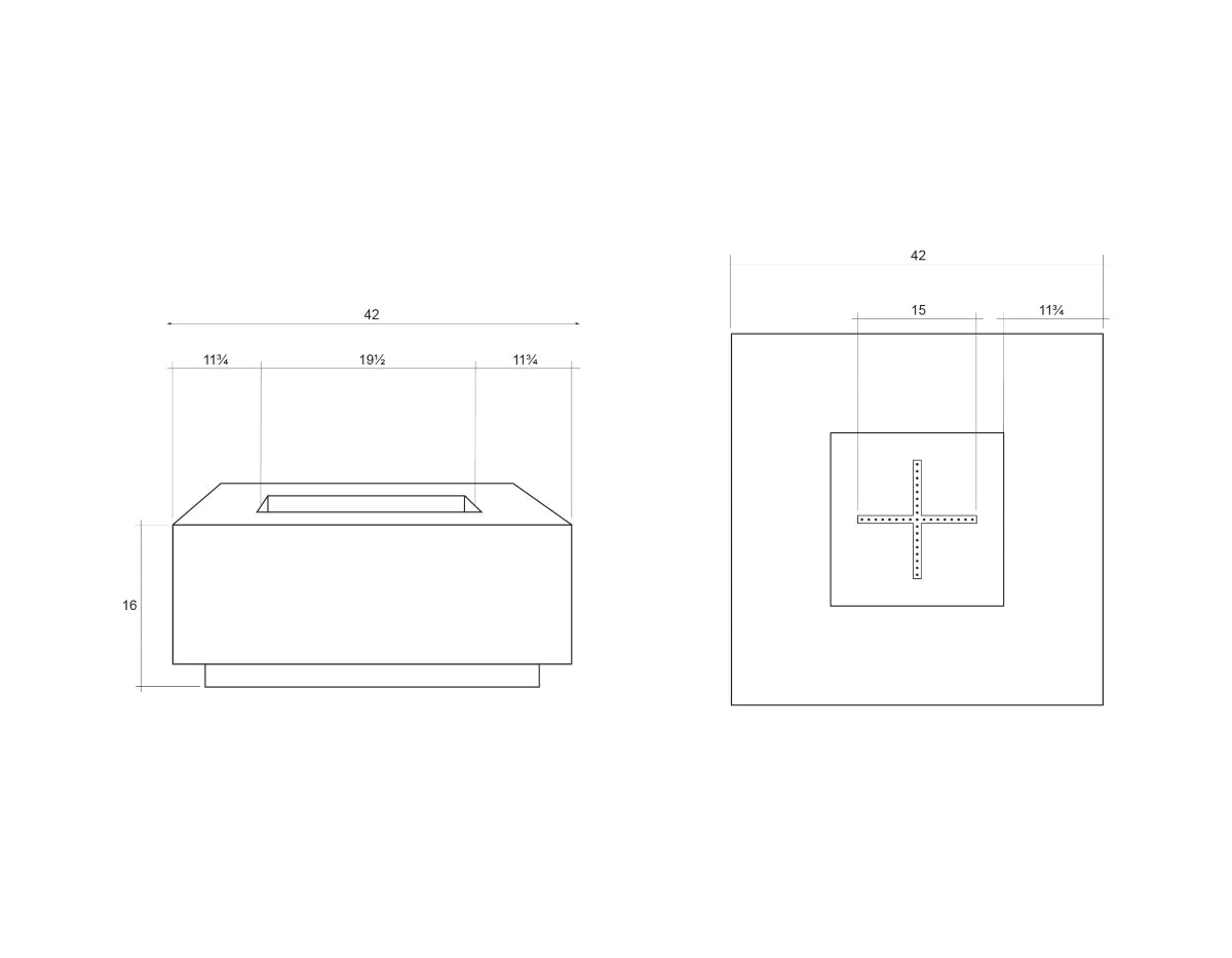 Fire Table Tavola 42 by Prism Hardscapes - Free Cover Included | American Fire Features