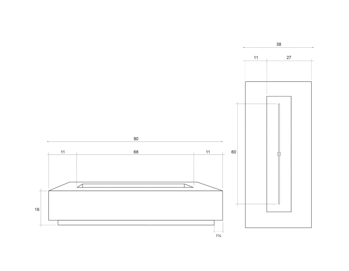 Fire Table Tavola 6 by Prism Hardscapes - Free Cover Included | American Fire Features