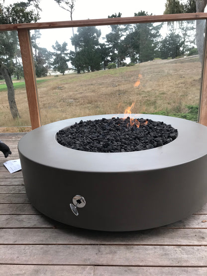 The Outdoor Plus Florence Concrete Fire Pit 72"- Free Cover