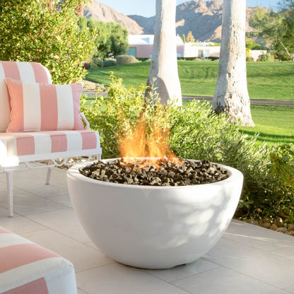 The Outdoor Plus Luna Concrete Fire Bowl - Free Cover