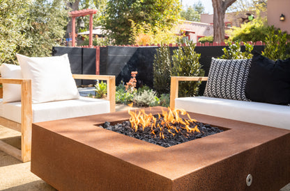 The Outdoor Plus Cabo Square Concrete Fire Pit - Free Cover