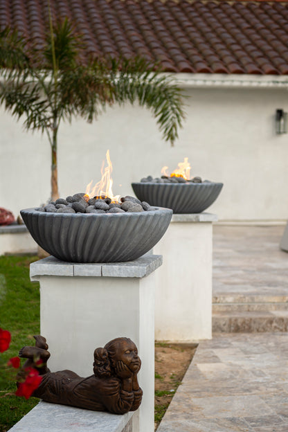 The Outdoor Plus Sedona 2.0 Concrete Fire Bowl - Free Cover