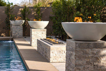 The Outdoor Plus Sedona Concrete Fire Bowl - Free Cover