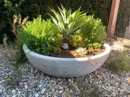 The Outdoor Plus Sedona Concrete Planter Bowl