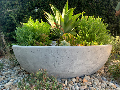 The Outdoor Plus Sedona Concrete Planter Bowl