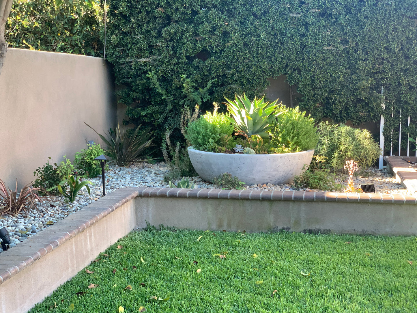 The Outdoor Plus Sedona Concrete Planter Bowl