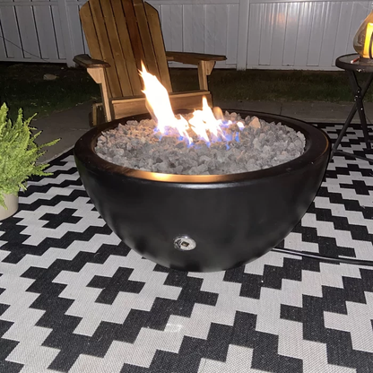 The Outdoor Plus Luna Concrete Fire Pit - Free Cover