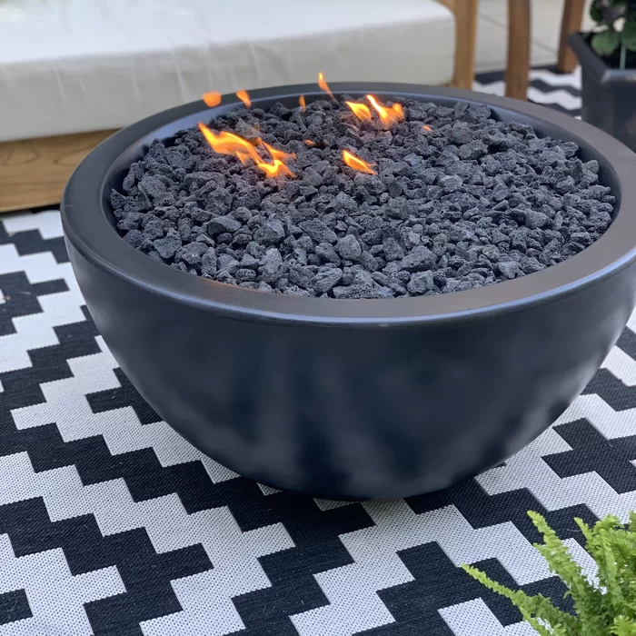 The Outdoor Plus Luna Concrete Fire Pit - Free Cover