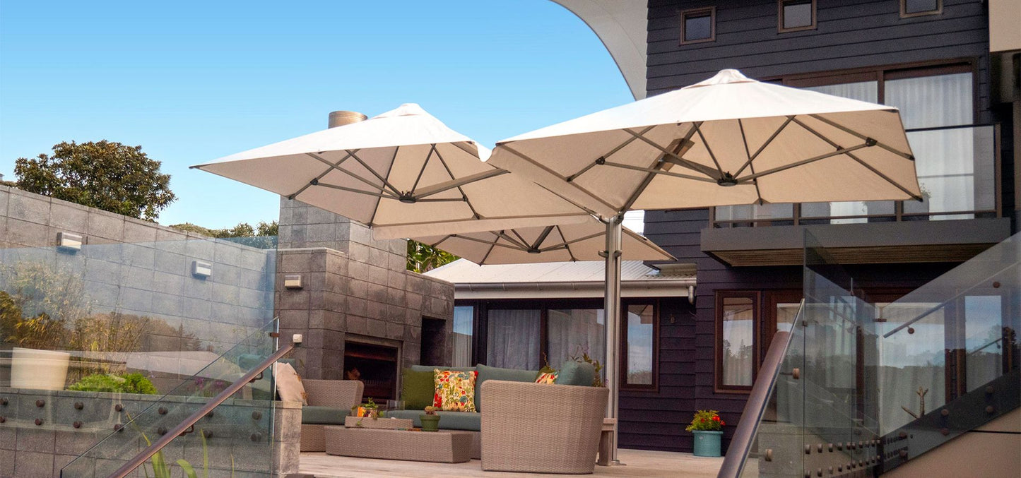 ShadowSpec UNITY Square - Multi-Canopy Cantilever Umbrella