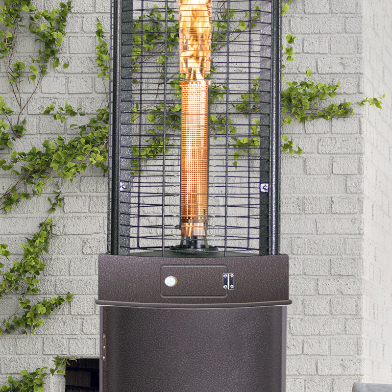 Vulcan Hammered Silver Vein Flame Tower Heater, 82.5”, 32,000 BTUs - Propane