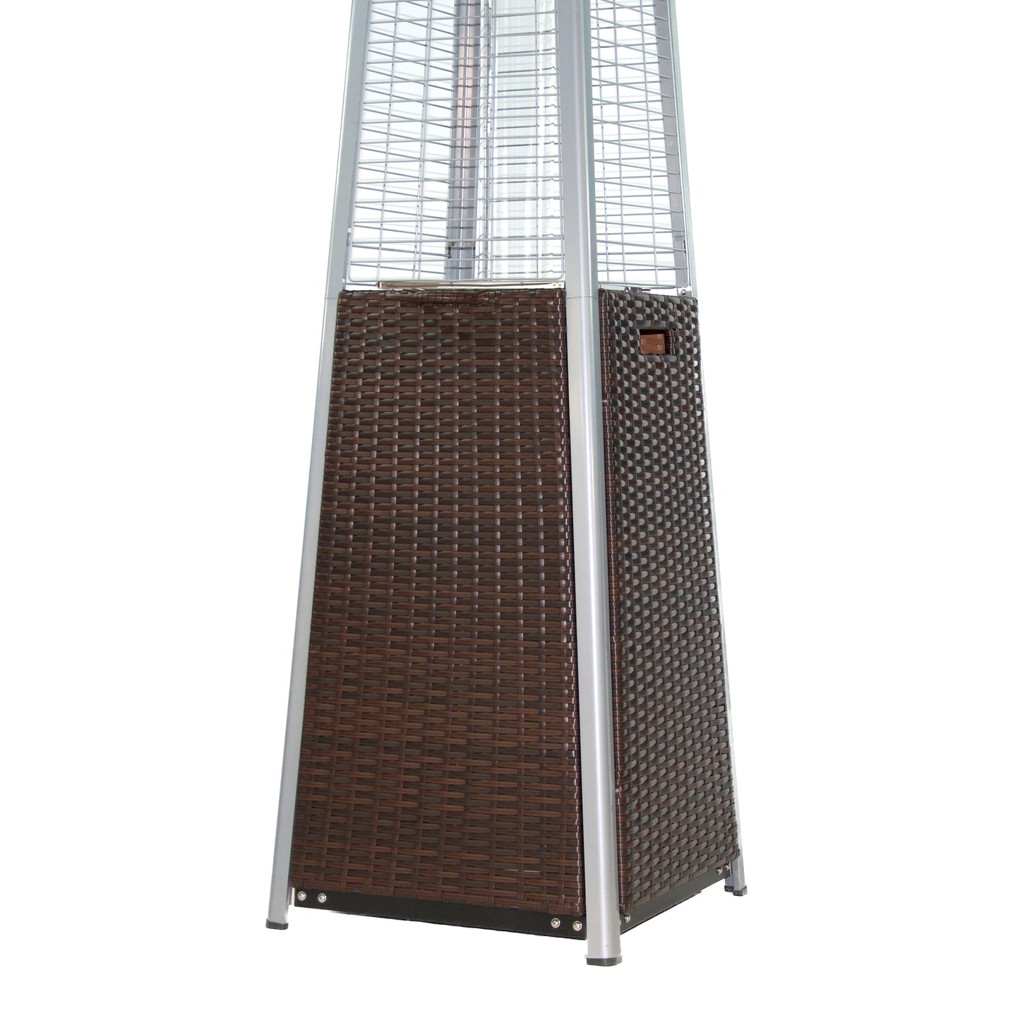 89" Tower Flame Propane Patio Heater - Dark Brown Wicker