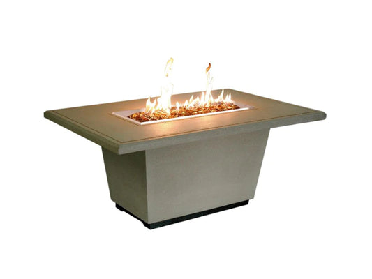 American Fyre Designs Cosmopolitan Rectangle Firetable with Electronic Ignition + Free Cover